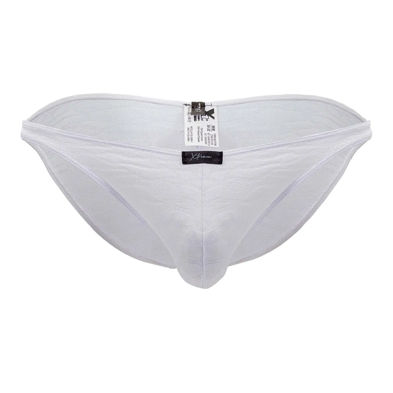 Clothing_Xtremen_Unterwäsche Xtremen 91201 Jacquard-Bikini Farbe Weiß