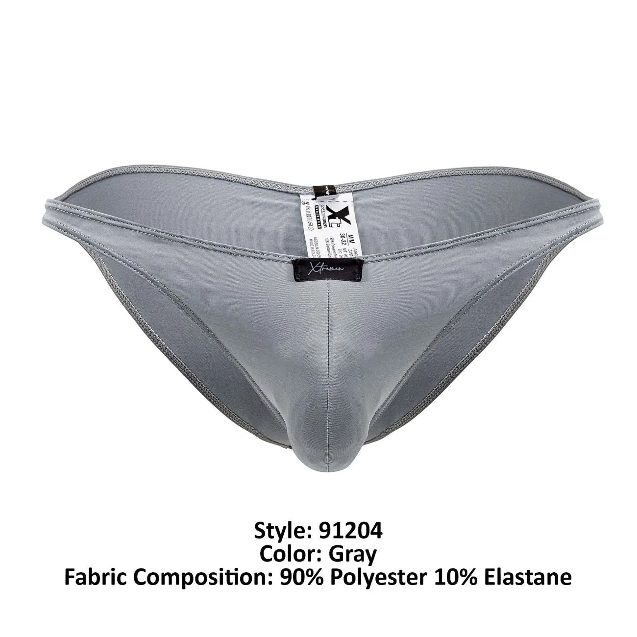 Clothing_Xtremen_Unterwäsche Xtremen 91204 Mikrofaser-Bikini Farbe Grau