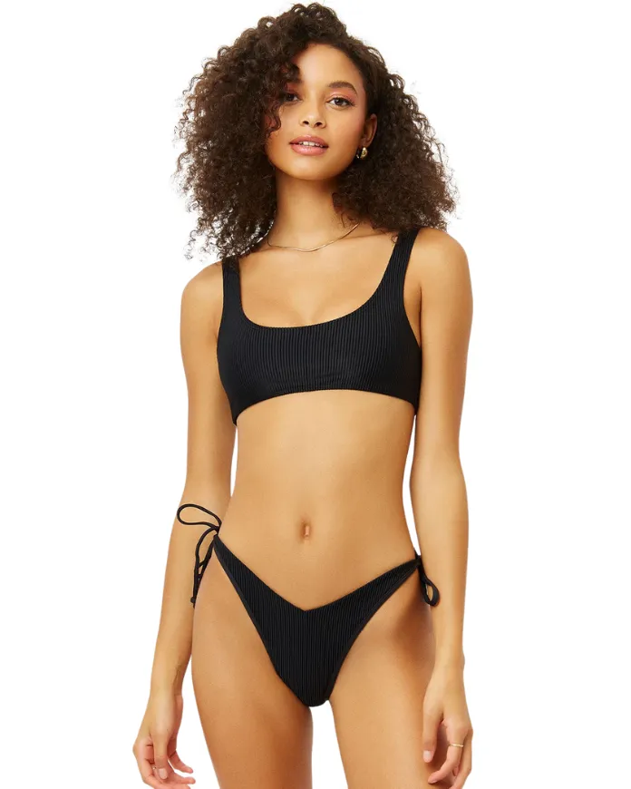 Connor Rippen-Ausschnitt Bikini-Oberteil