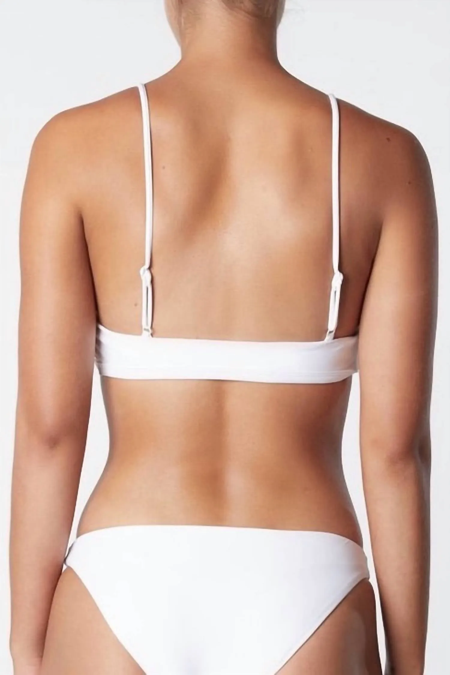 Crop Bikini-Oberteil in Weiß