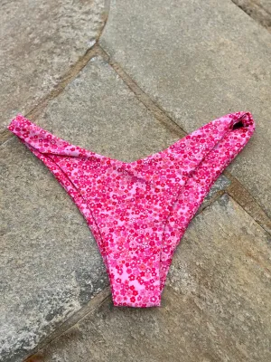 Verspieltes Blumenmuster Cheeky V Bikini-Höschen