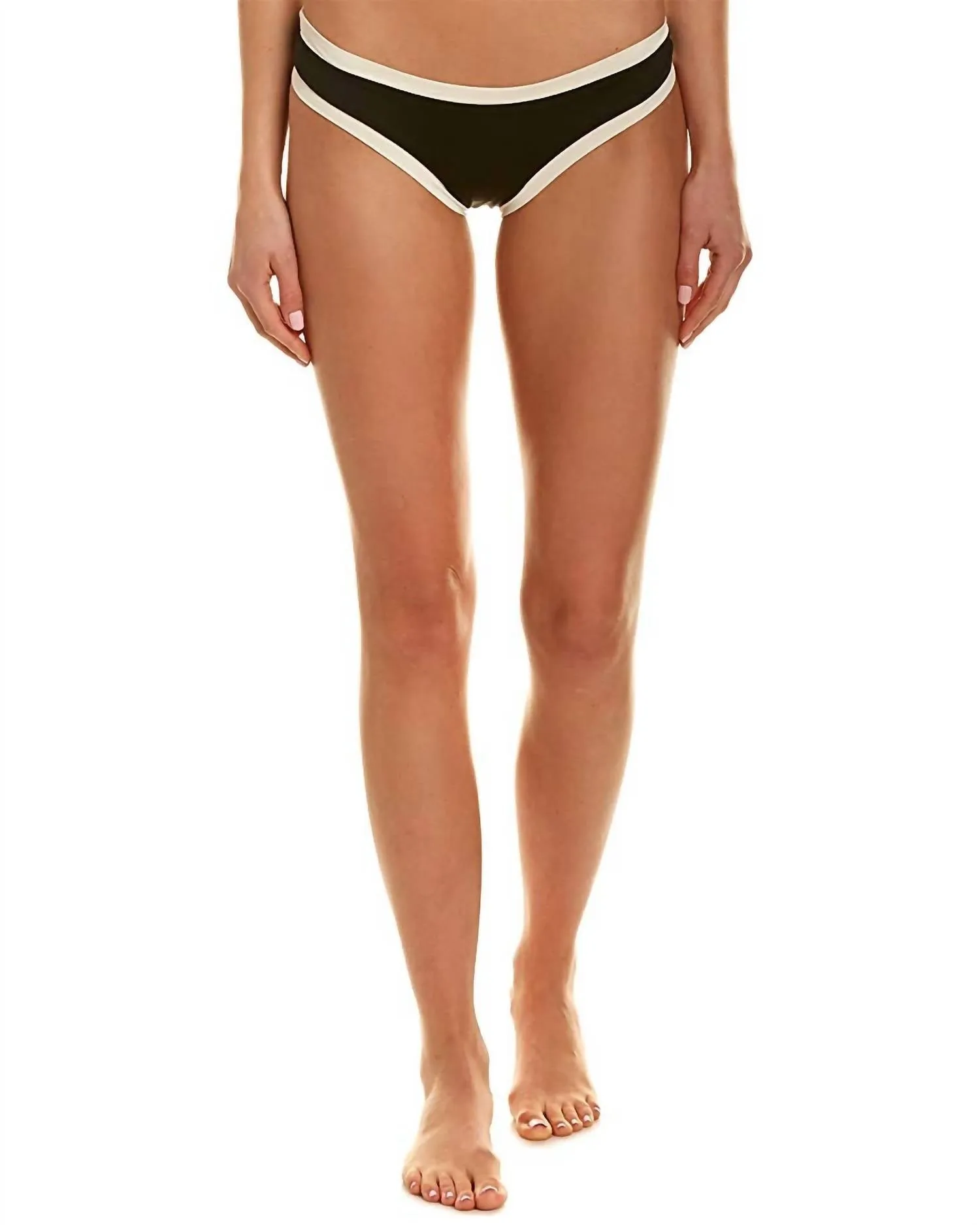 Domino Hart Trim Bikini-Unterteil in Schwarz/Weiß