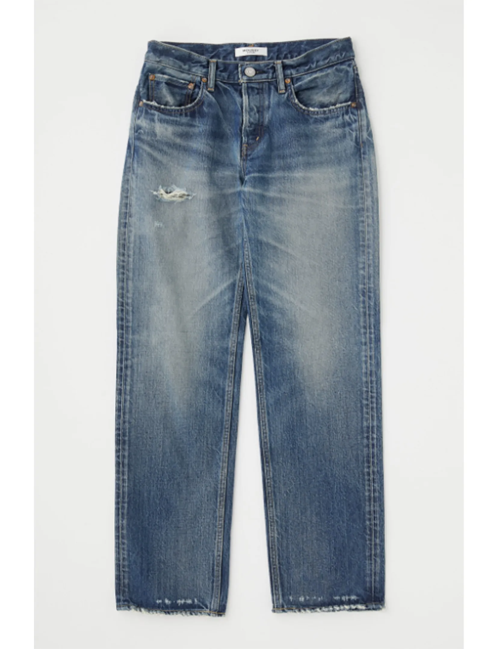 Flemington Gerade Low-Hose, Blaue Kleidung_moussy