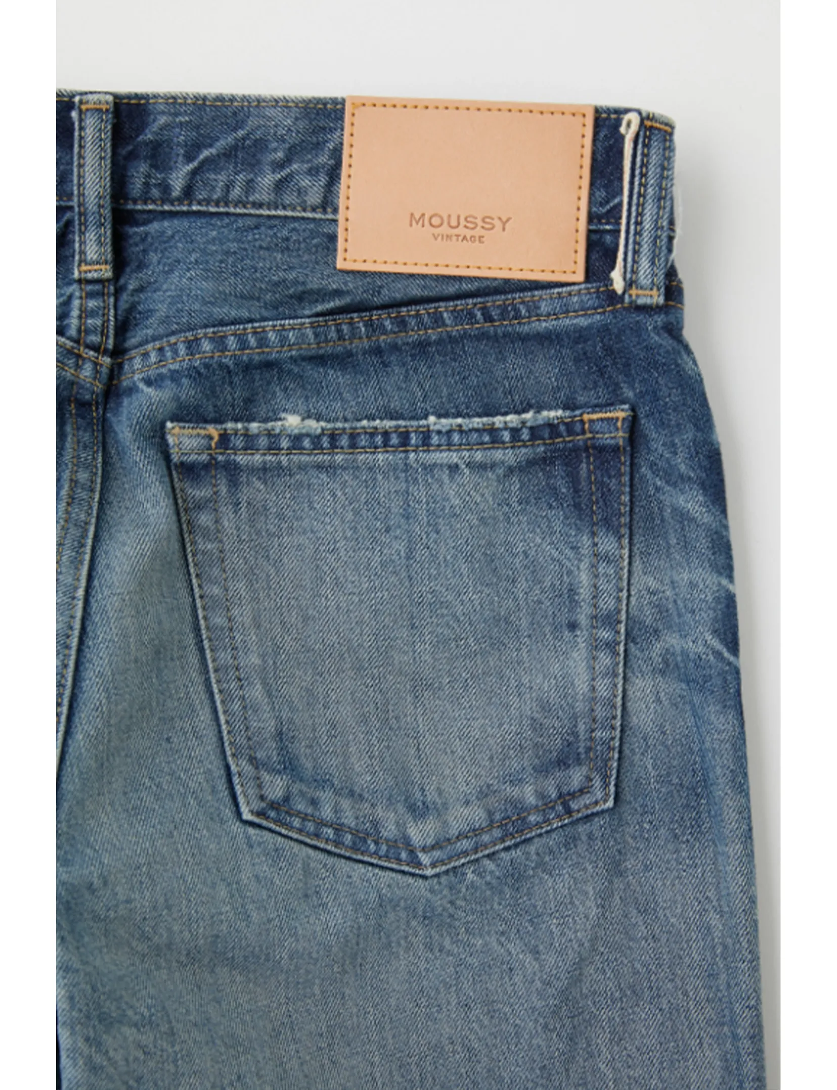 Flemington Gerade Low-Hose, Blaue Kleidung_moussy