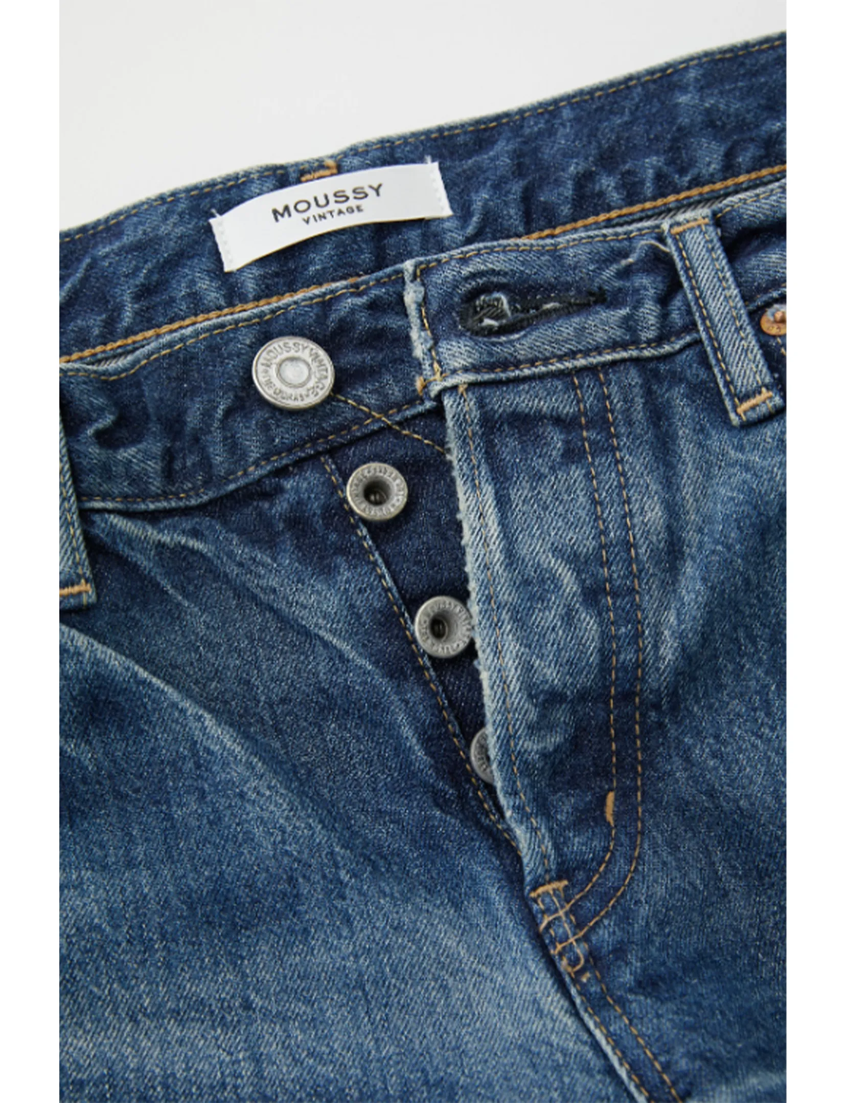 Flemington Gerade Low-Hose, Blaue Kleidung_moussy