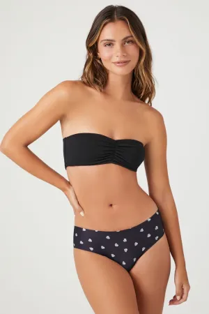 Forever 21 Damen Slip mit Herzprint Schwarz/Mehrfarbig Forever 21