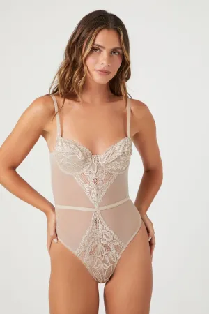 Forever 21 Damen-Sheer-Mesh-Lingerie-Bodysuit Goat Forever 21