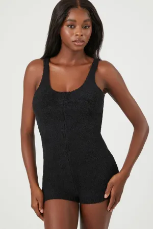 Forever 21 Damen Strick-Pyjama-Overall Schwarz Forever 21