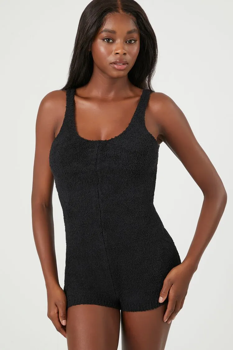 Forever 21 Damen Strick-Pyjama-Overall Schwarz Forever 21
