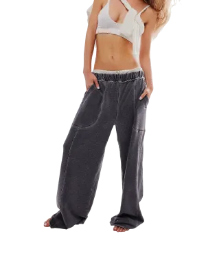 Free People Kleidung Don't Wait Up Lounge Hose in Schwarz