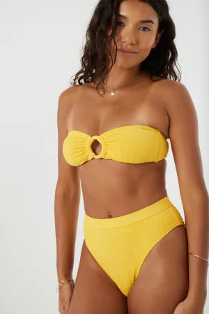Haliewa Bikini-Höschen mit hoher Taille und Bündchen