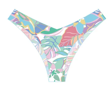 Hawaiian Leaves Cheeky V Bikini-Höschen
