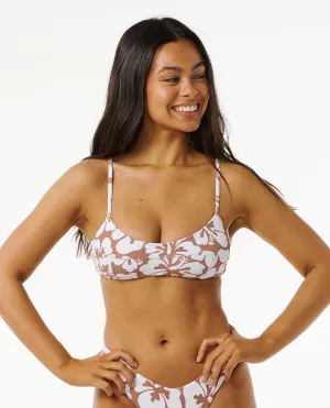 Hibiscus Heat Crop Bikini-Oberteil