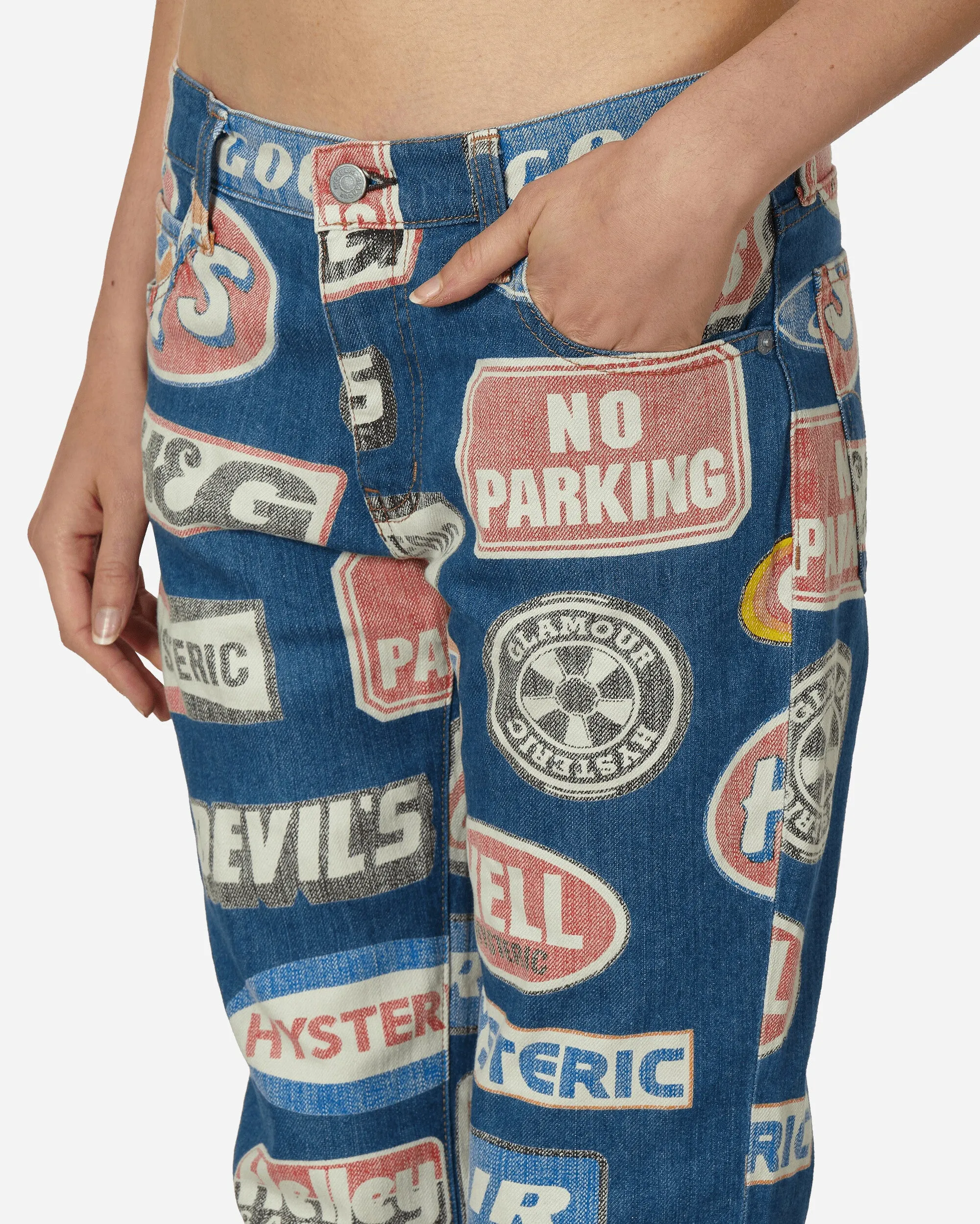 Hysteric Motor Pattern Flare Denim Hose Indigo