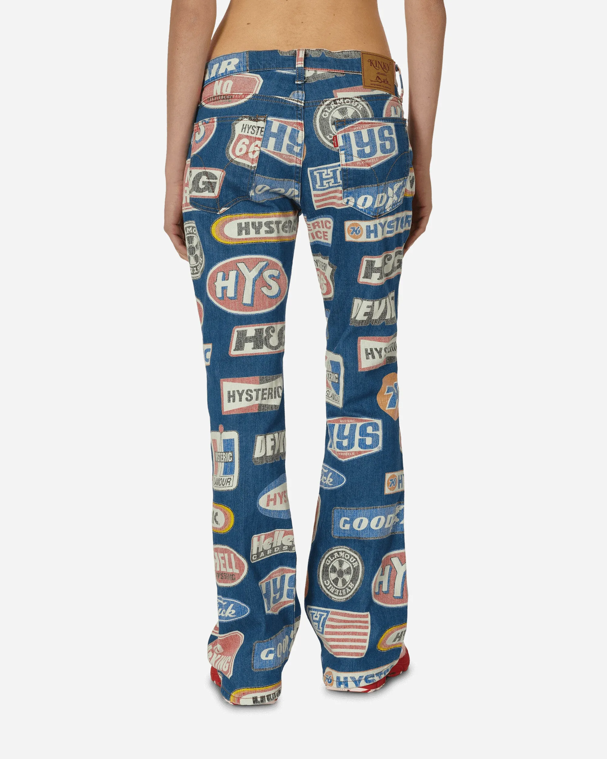 Hysteric Motor Pattern Flare Denim Hose Indigo