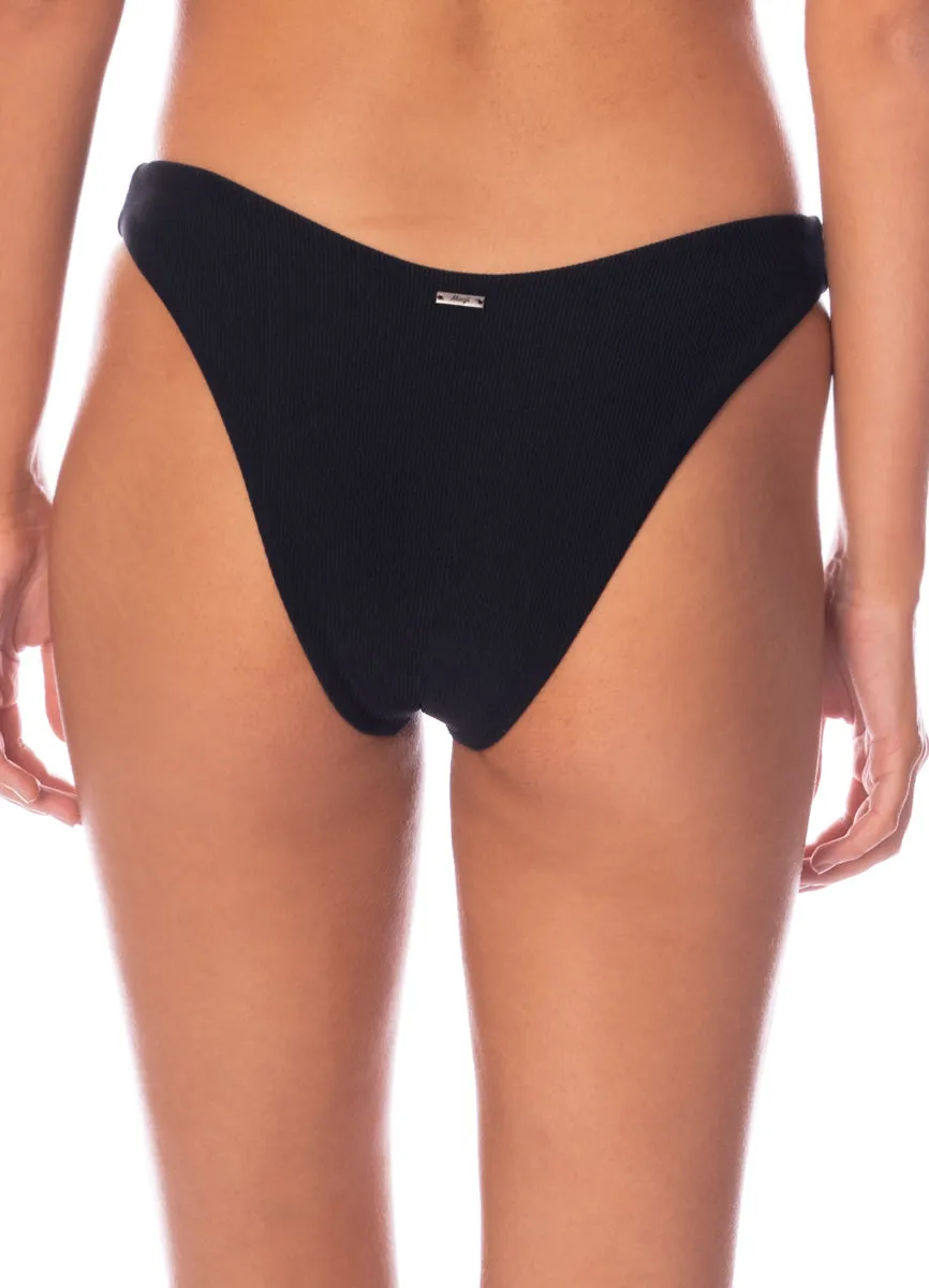 Jade Black Splendour Regular Rise Bikini-Höschen mit dünner Seite