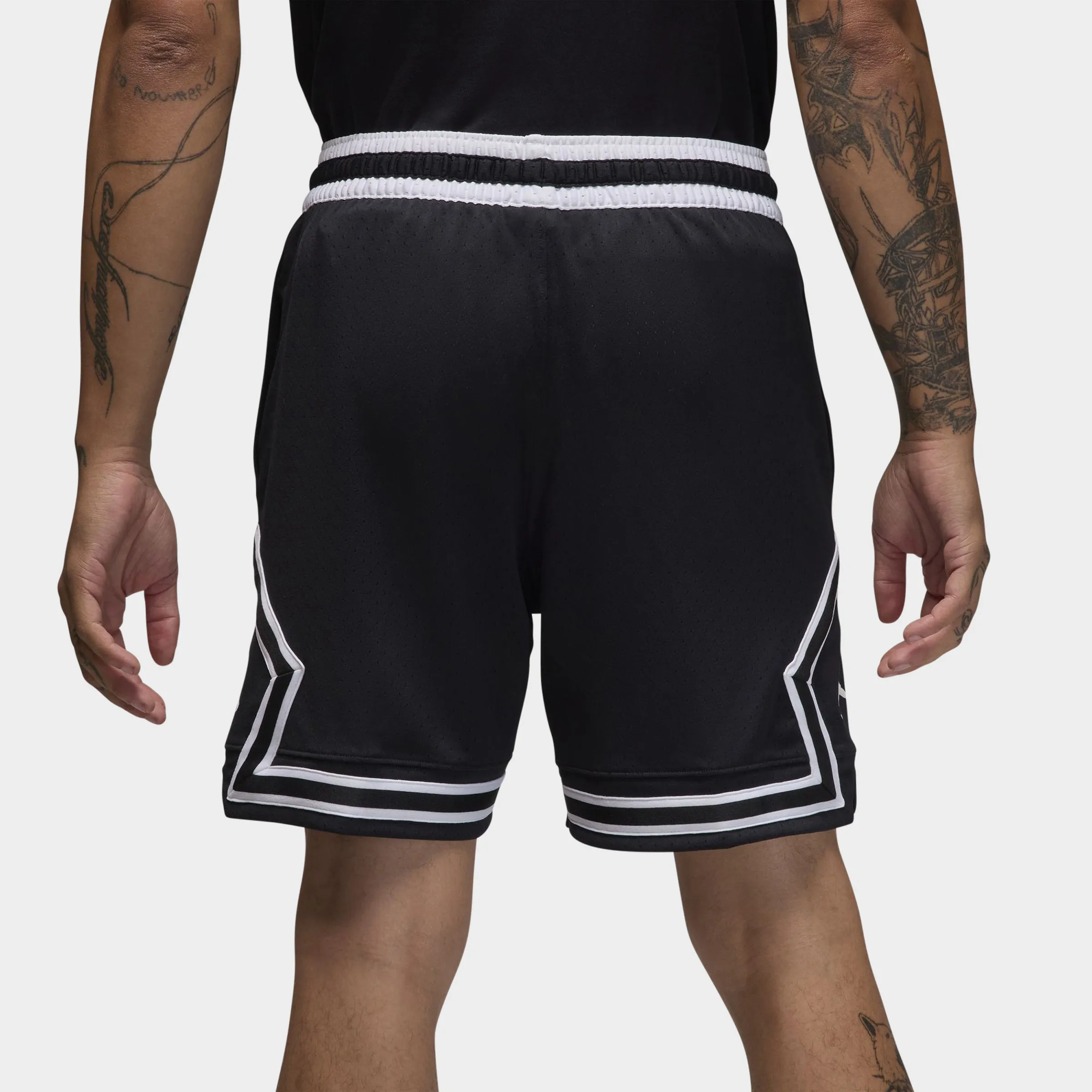 Jordan Jordan Dri-FIT Mesh Diamond Shorts Schwarz / Weiß - Weiß