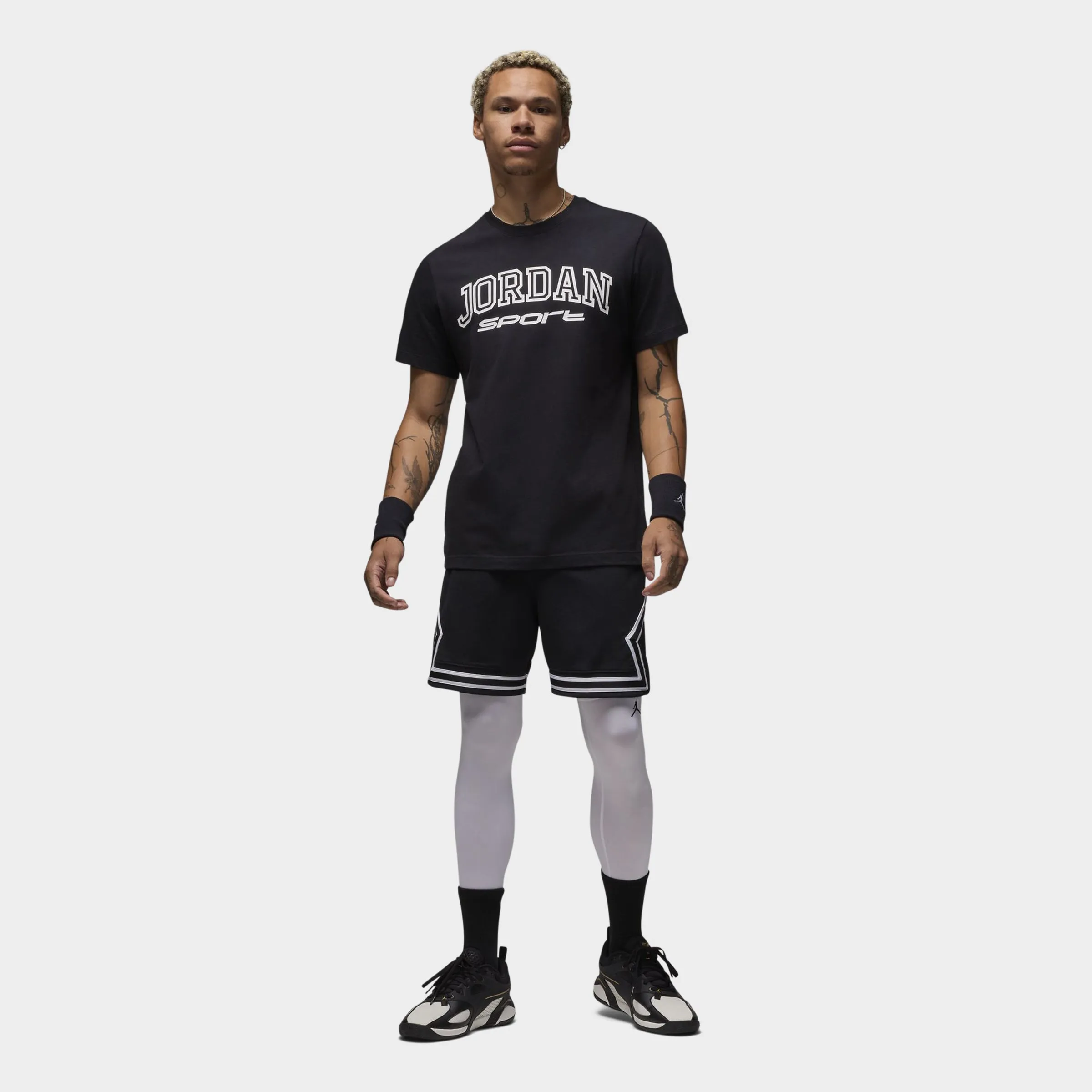 Jordan Jordan Dri-FIT Mesh Diamond Shorts Schwarz / Weiß - Weiß
