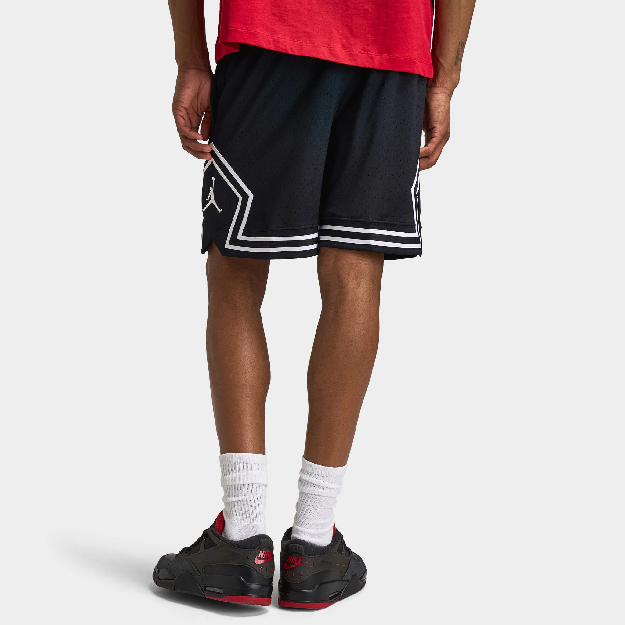 Jordan Jordan Dri-FIT Mesh Diamond Shorts Schwarz / Weiß - Weiß