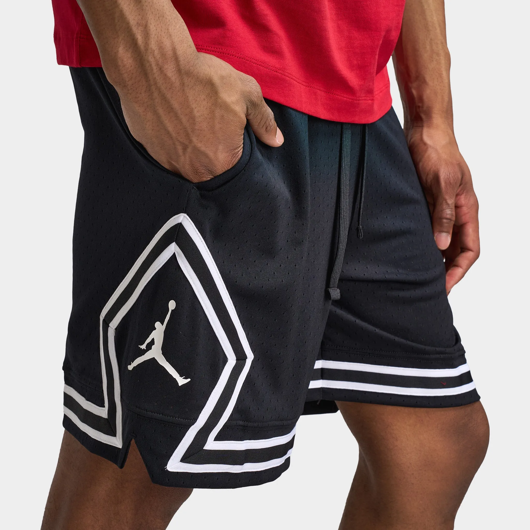 Jordan Jordan Dri-FIT Mesh Diamond Shorts Schwarz / Weiß - Weiß