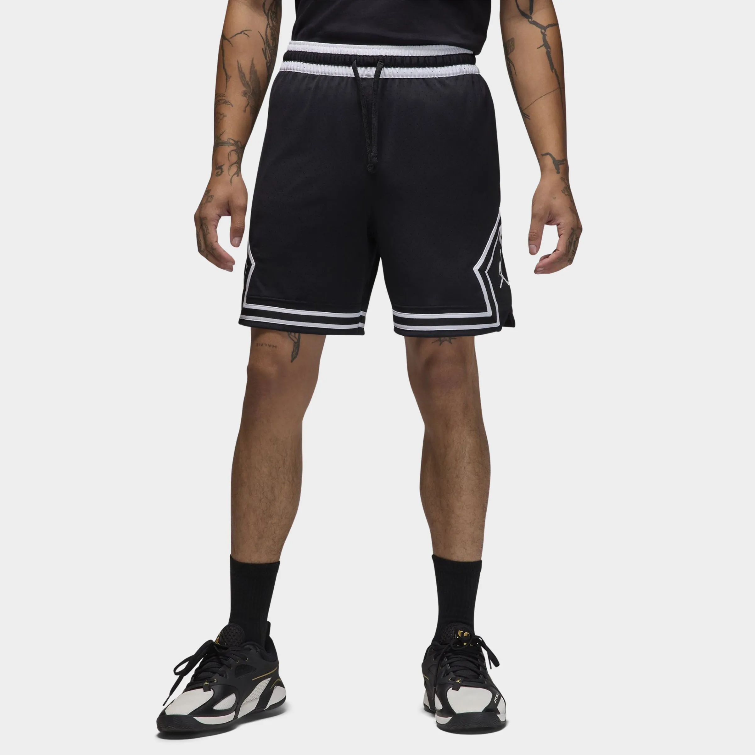 Jordan Jordan Dri-FIT Mesh Diamond Shorts Schwarz / Weiß - Weiß
