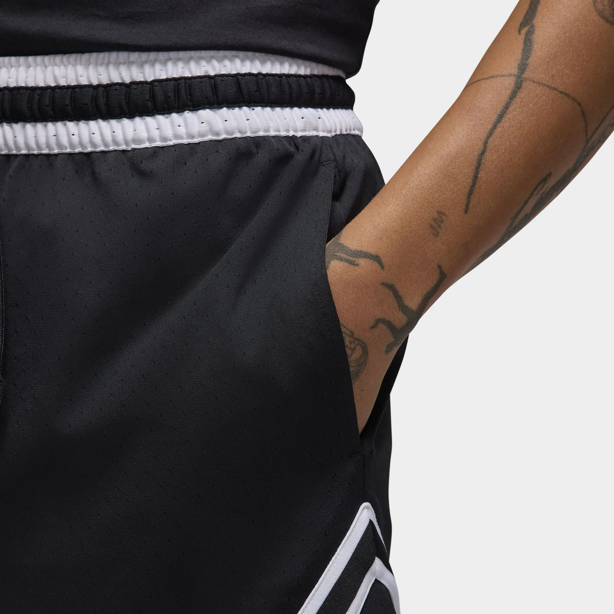 Jordan Jordan Dri-FIT Mesh Diamond Shorts Schwarz / Weiß - Weiß