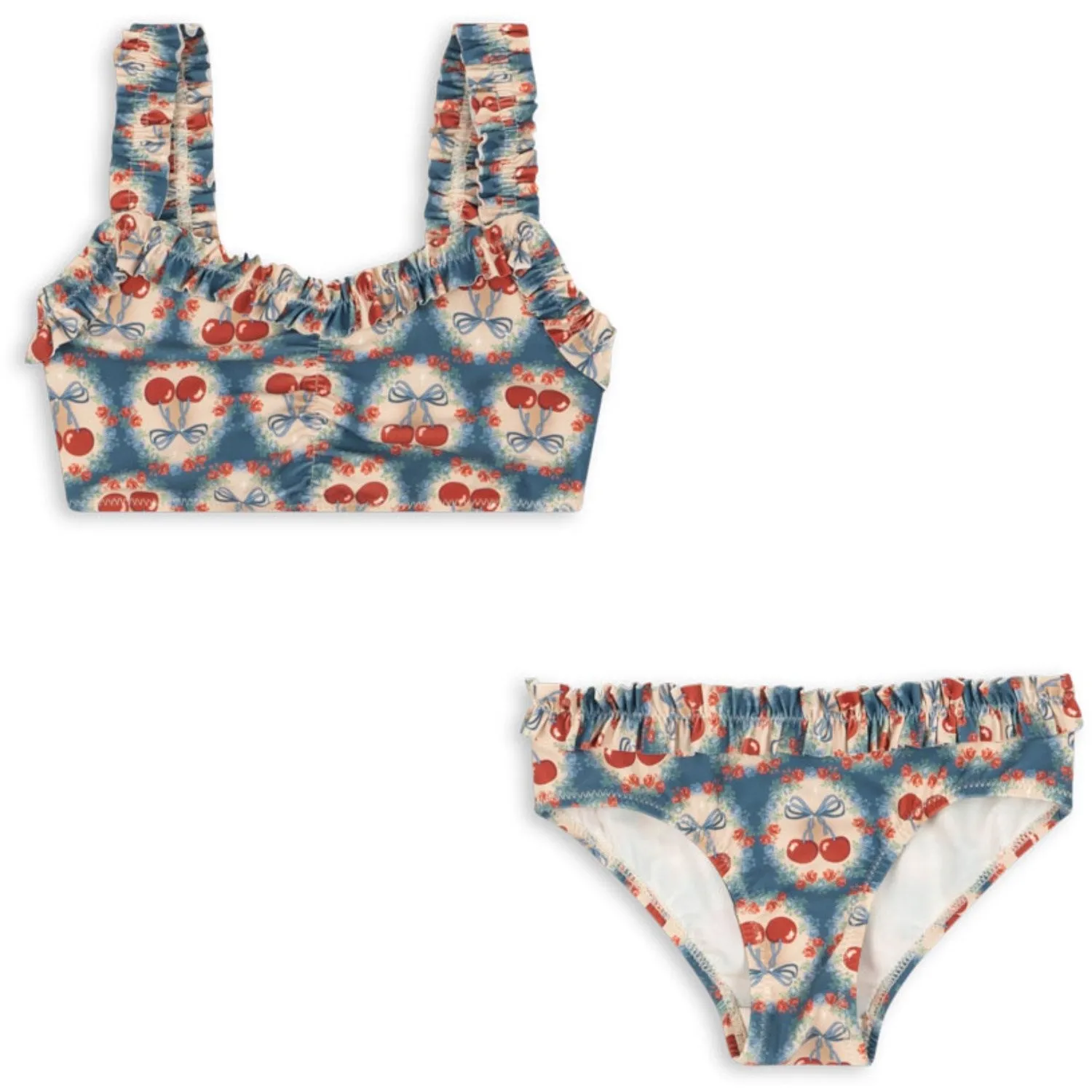 Konges Sløjd Kirschblüten-Schleife Blauer Maya-Bikini Grs Konges Sloejd