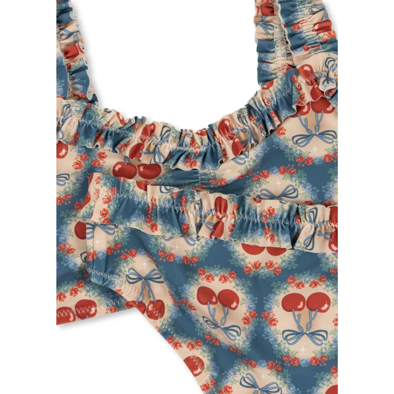 Konges Sløjd Kirschblüten-Schleife Blauer Maya-Bikini Grs Konges Sloejd