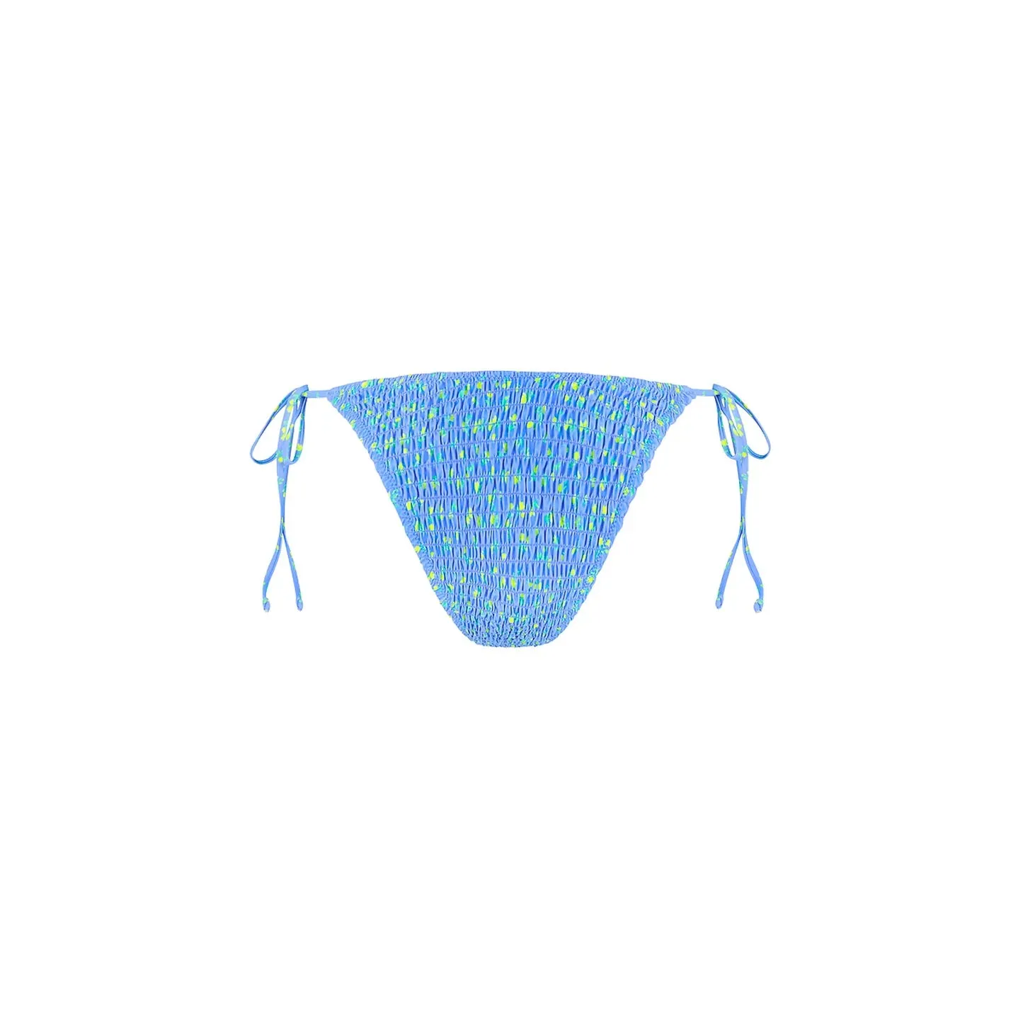 KULANI KINIS Gekräuseltes Tauch-Bikini-Höschen mit Cheeky-Bindung - Zitronenblüte