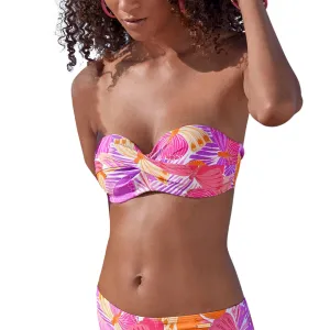 LASCANA Damen Bikini Top mit Schmetterlingsprint im Bandeau-Stil