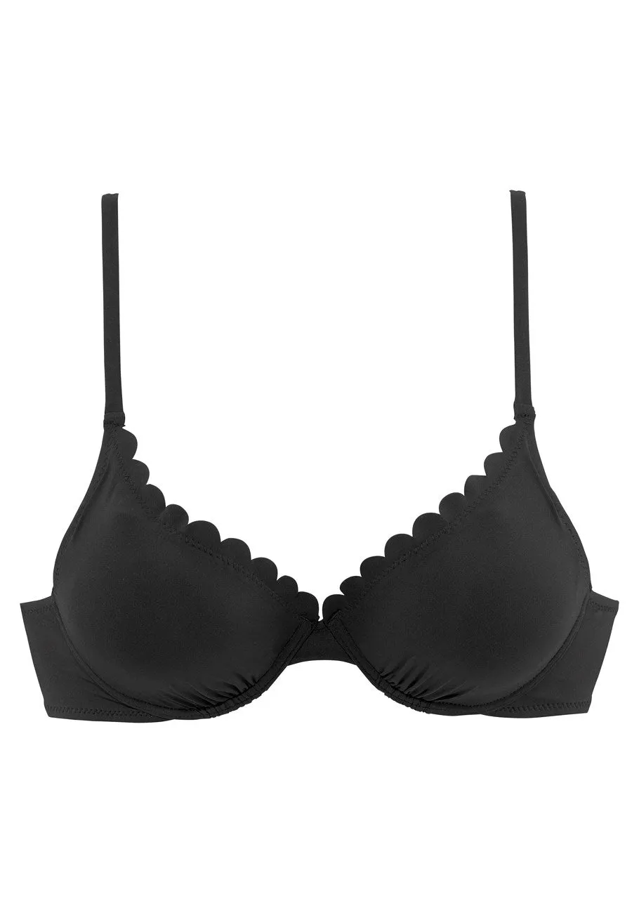 LASCANA Damen-Bikini-Oberteil mit Schalenbügel und Bogenausschnitt