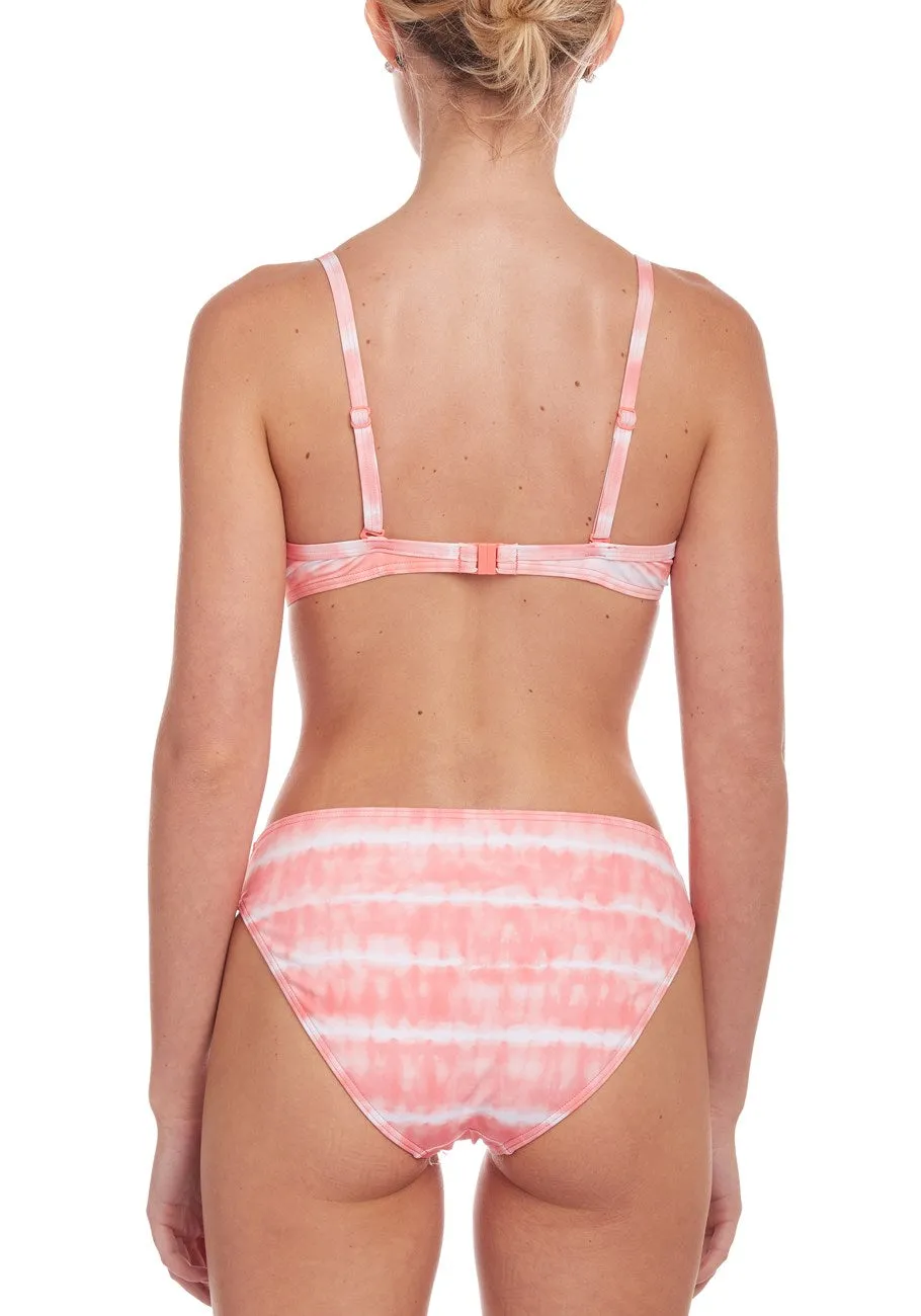 LASCANA Damen Bikini-Oberteil mit Bügel und Tie-Dye-Muster