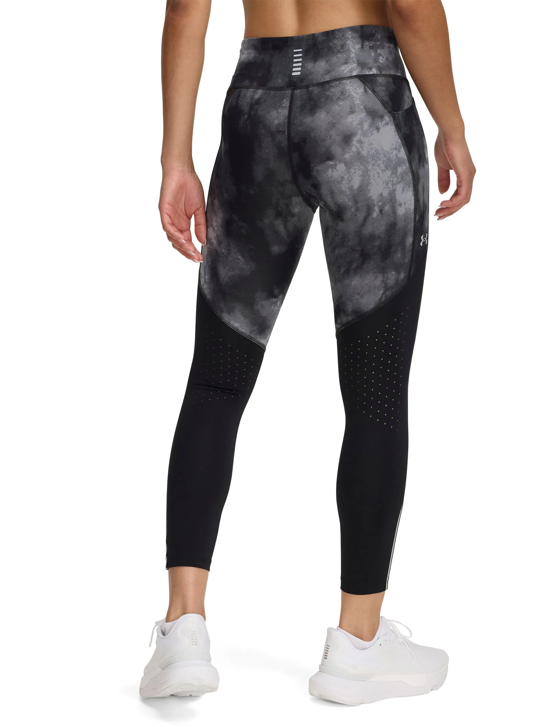 Launch Printed Knöchelstrumpfhose - Schwarz/Reflektierende Under Armour Kleidung