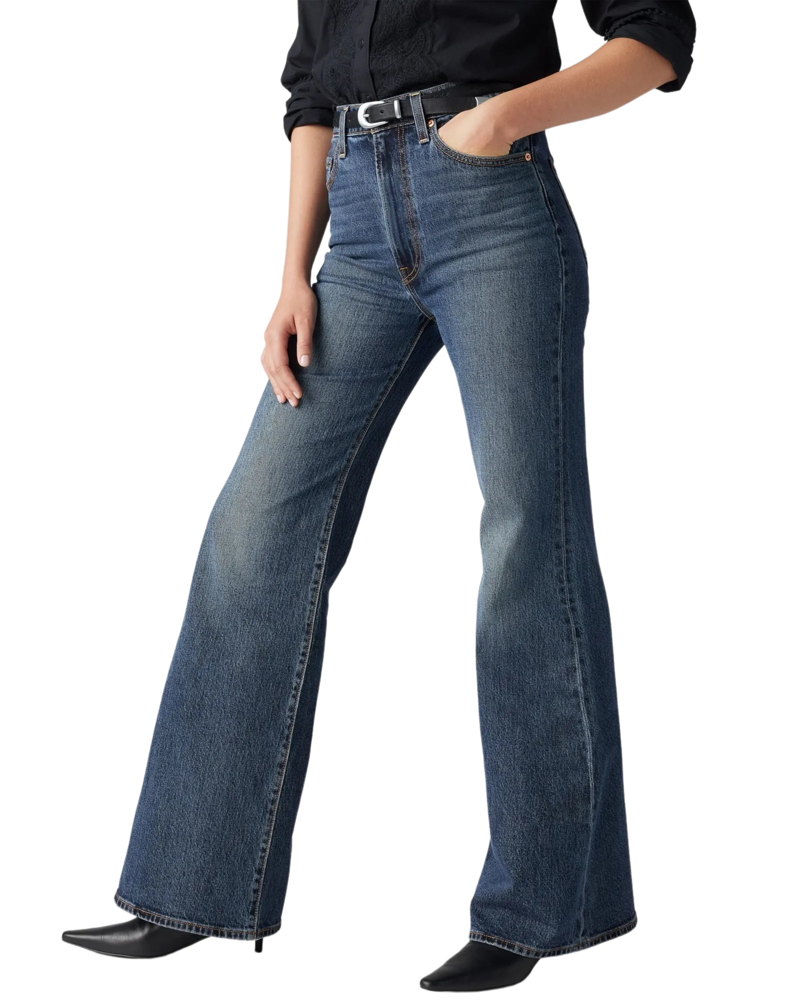 Levi's Ribcage Glockenjeans in Romantic Story