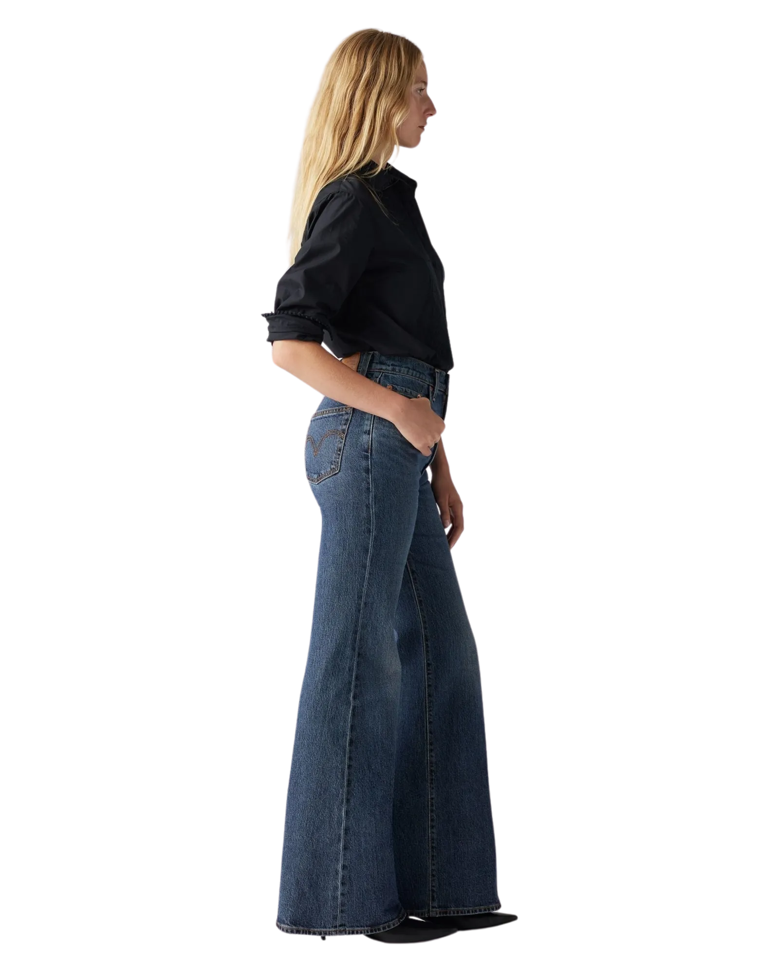 Levi's Ribcage Glockenjeans in Romantic Story