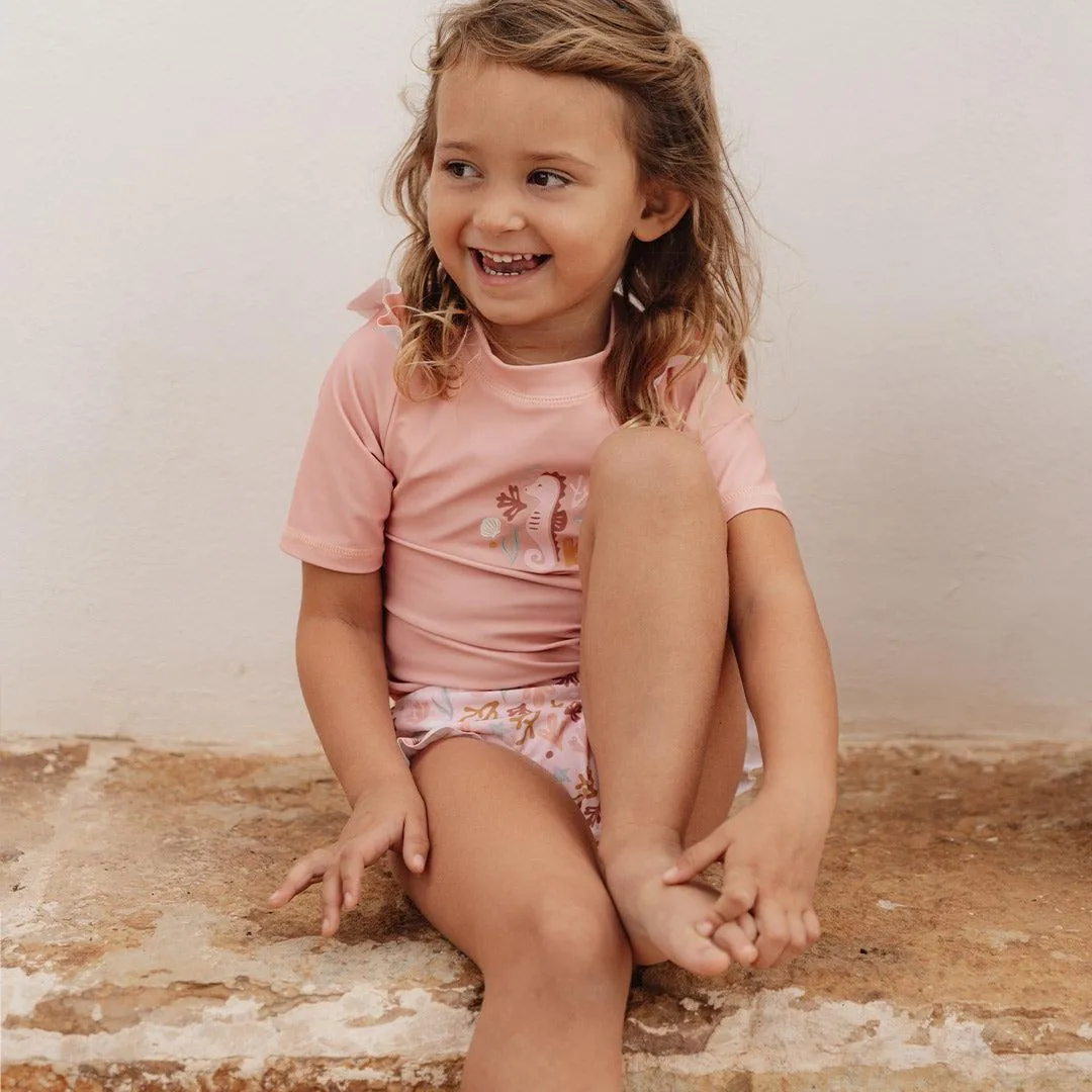 Little Dutch Kurzarm Bade-T-Shirt - Seepferdchen Rosa Babykids Little Dutch
