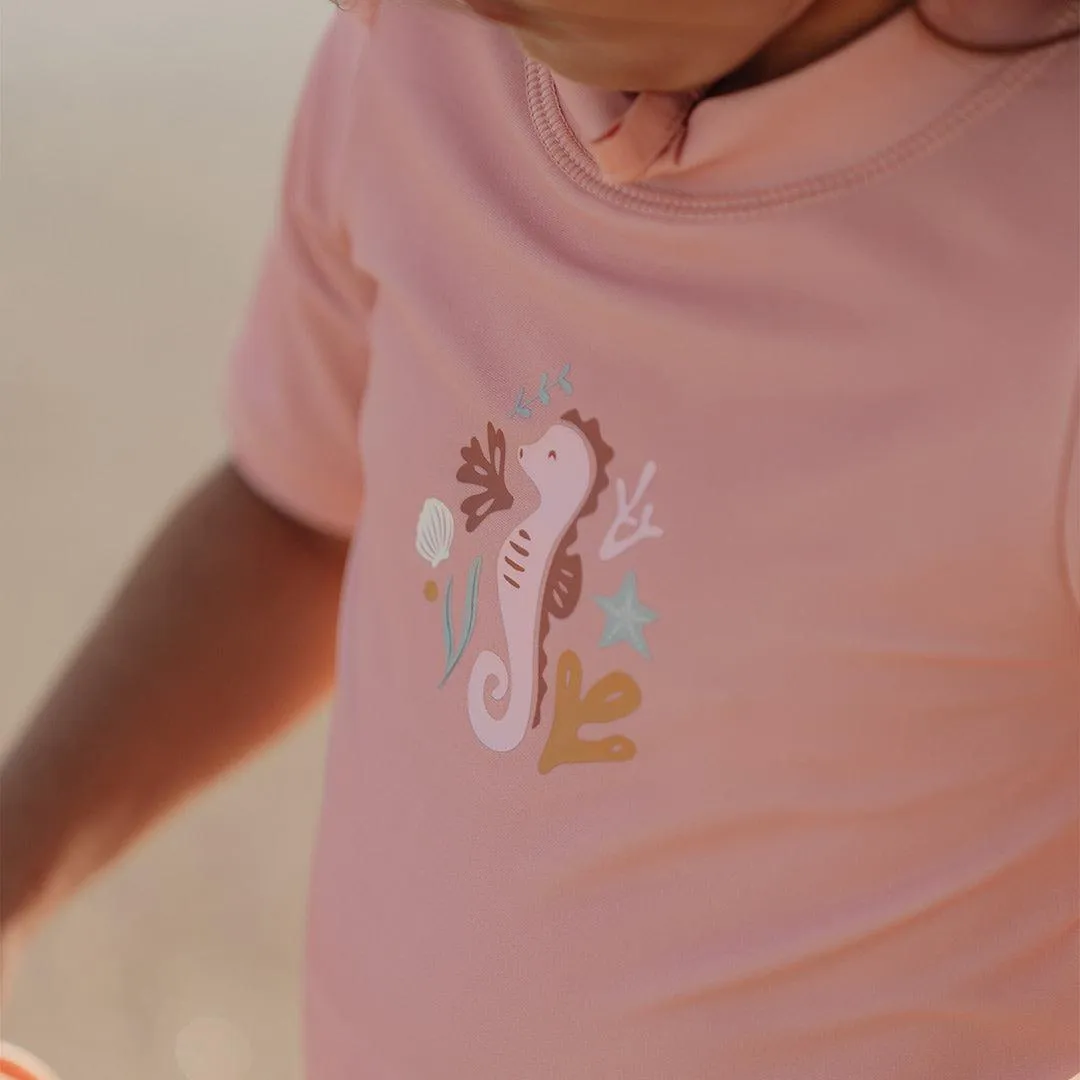 Little Dutch Kurzarm Bade-T-Shirt - Seepferdchen Rosa Babykids Little Dutch