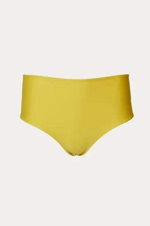 Lolita High-Waisted Stretch Bikini-Unterteil in Senf