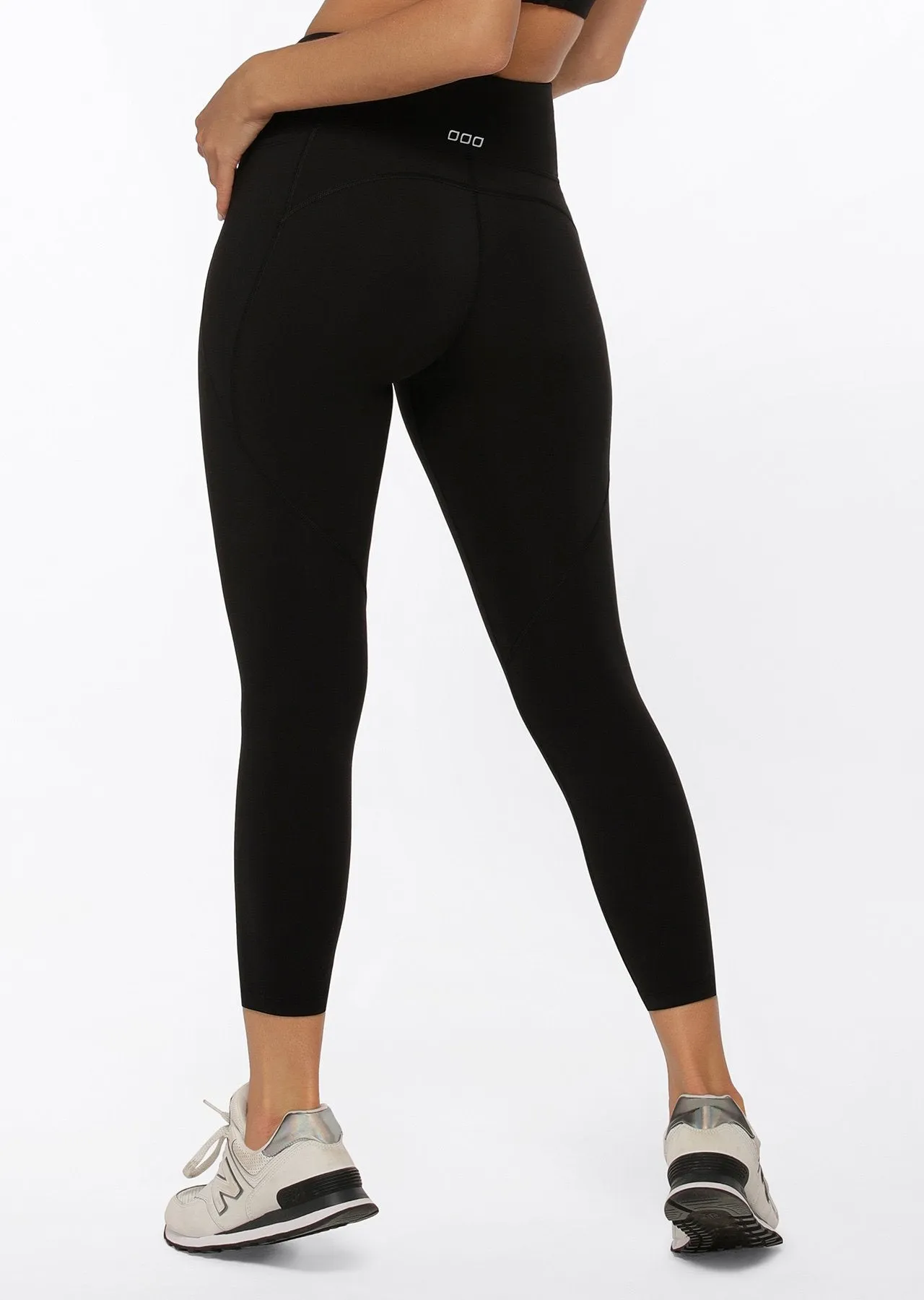 Lorna Jane Kleidung Amy Telefon-Tasche Tech-Leggings für Knöchel - Schwarz