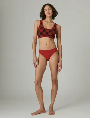 Lucky Brand Rippen-Bikini 3er Pack Chili Lucky Brand