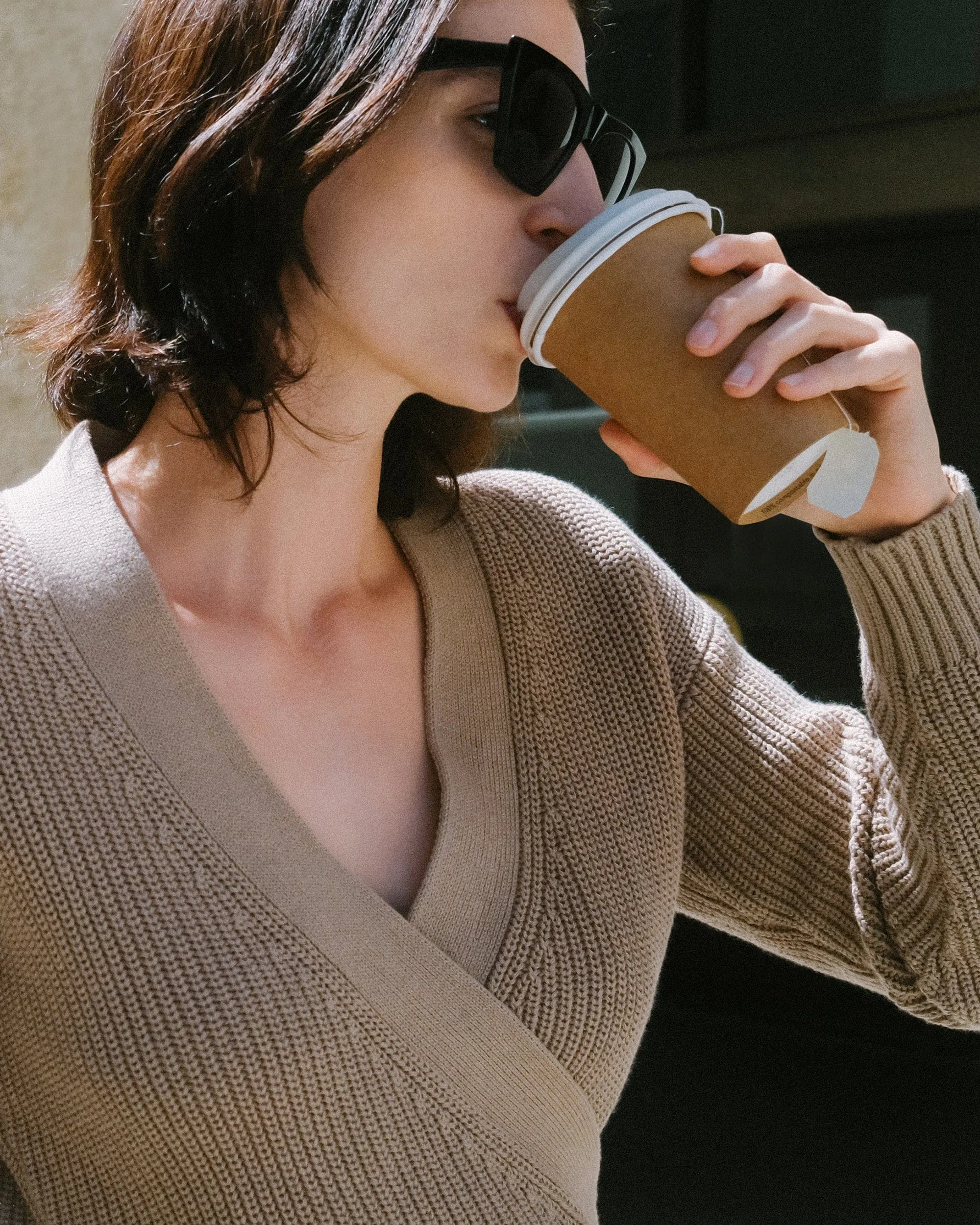 Maren V-Ausschnitt Crop-Pullover