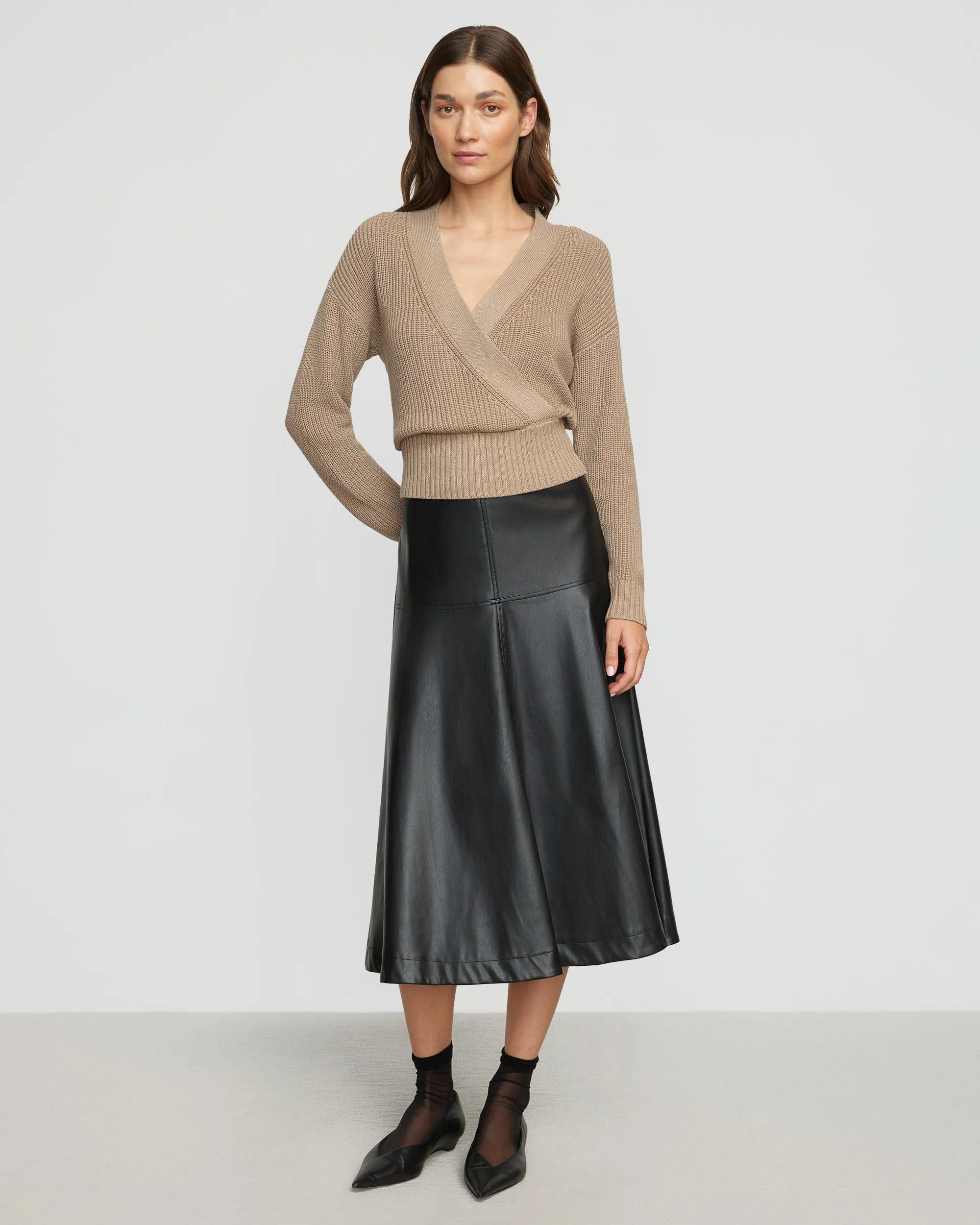 Maren V-Ausschnitt Crop-Pullover