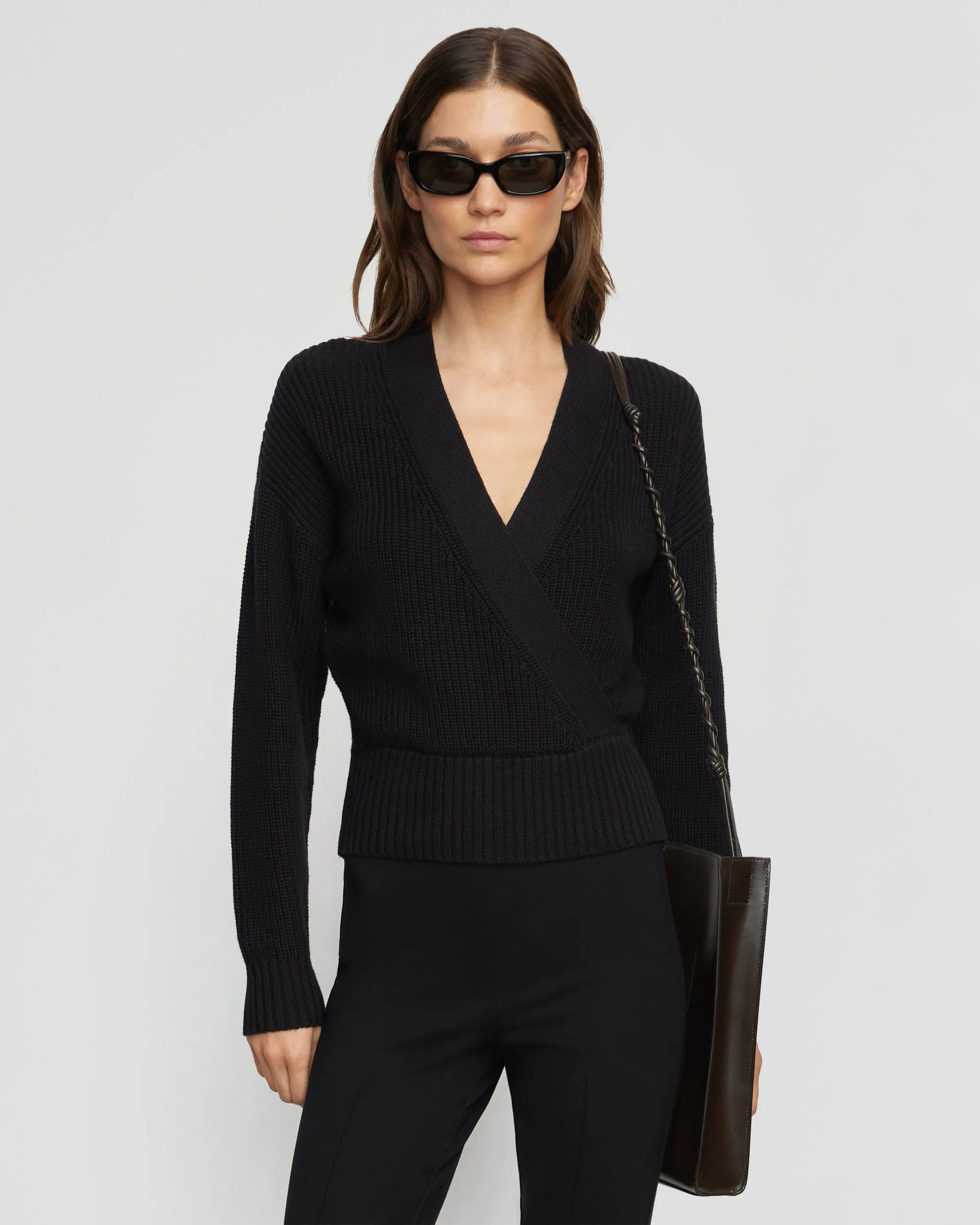 Maren V-Ausschnitt Crop-Pullover
