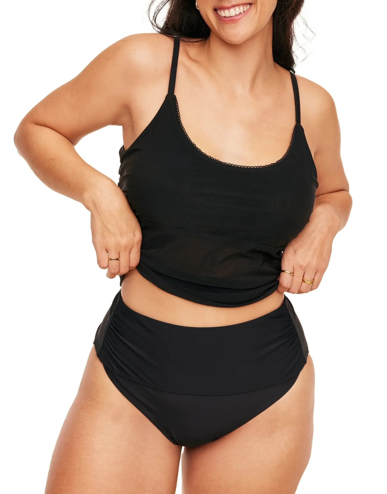 Marseille Damen Plus-Size Badeanzug Tankini Top