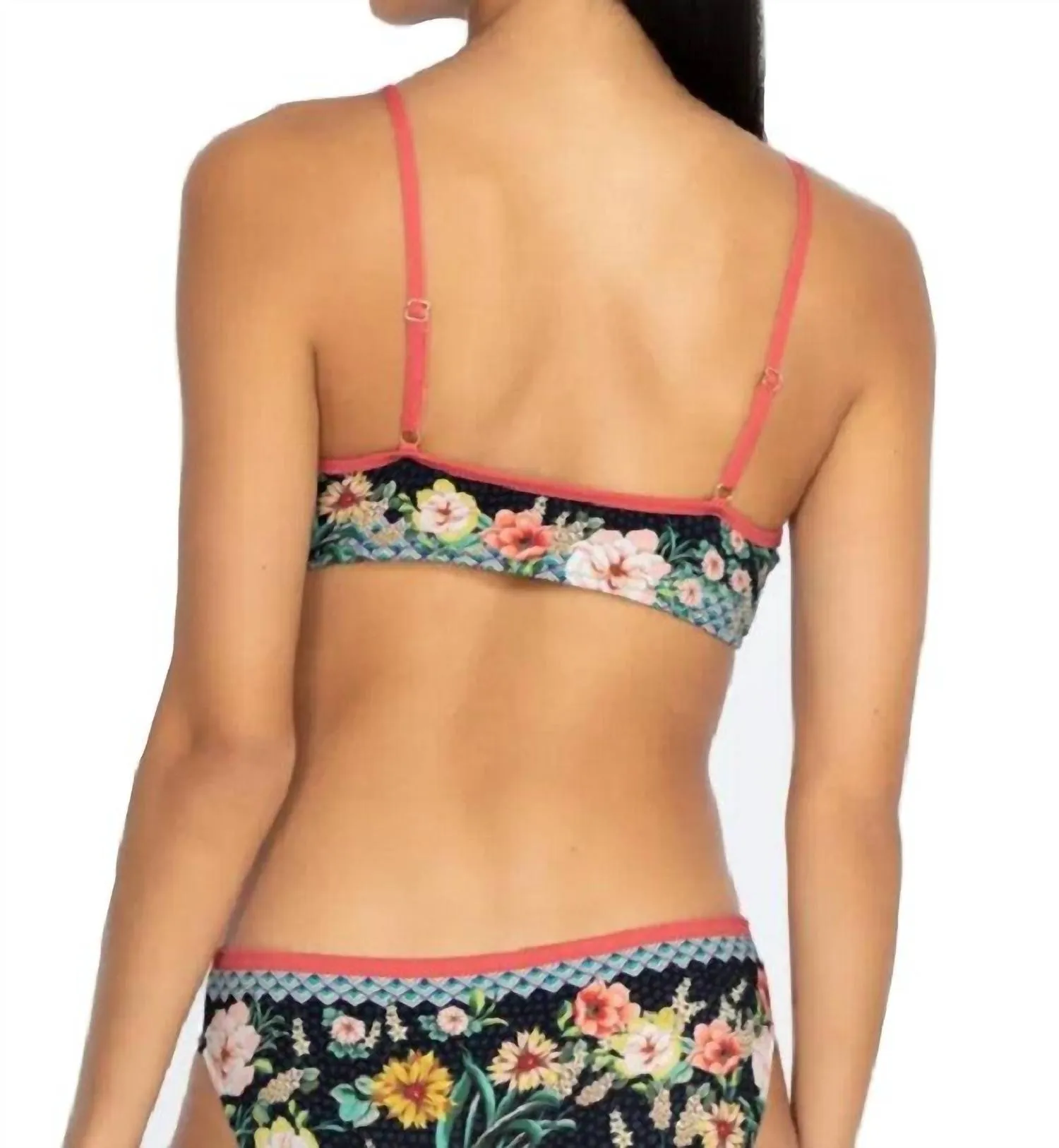 Mia Front-Knoten Bikini-Oberteil in Mehrfarbig