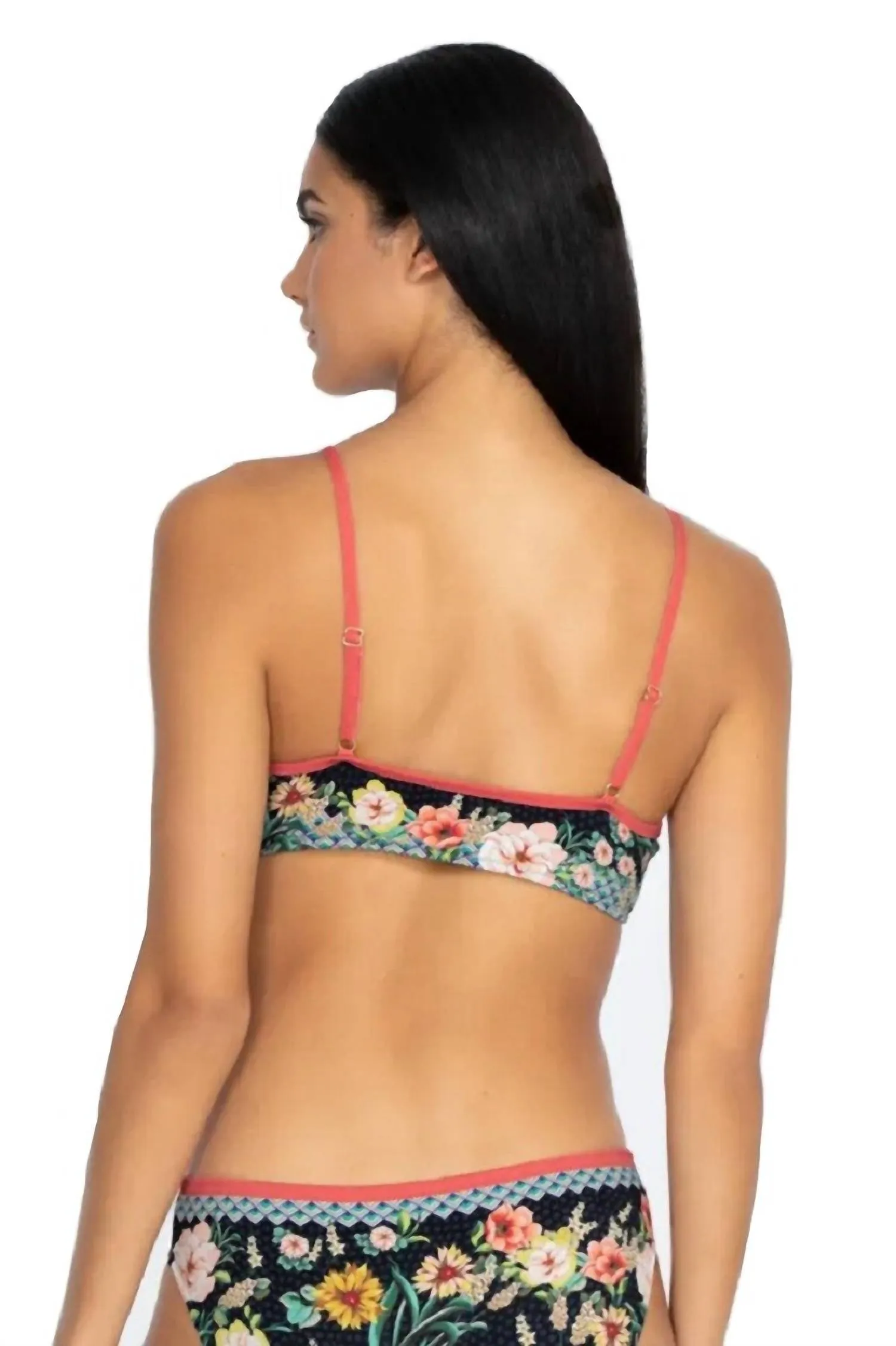 Mia Front-Knoten Bikini-Oberteil in Mehrfarbig