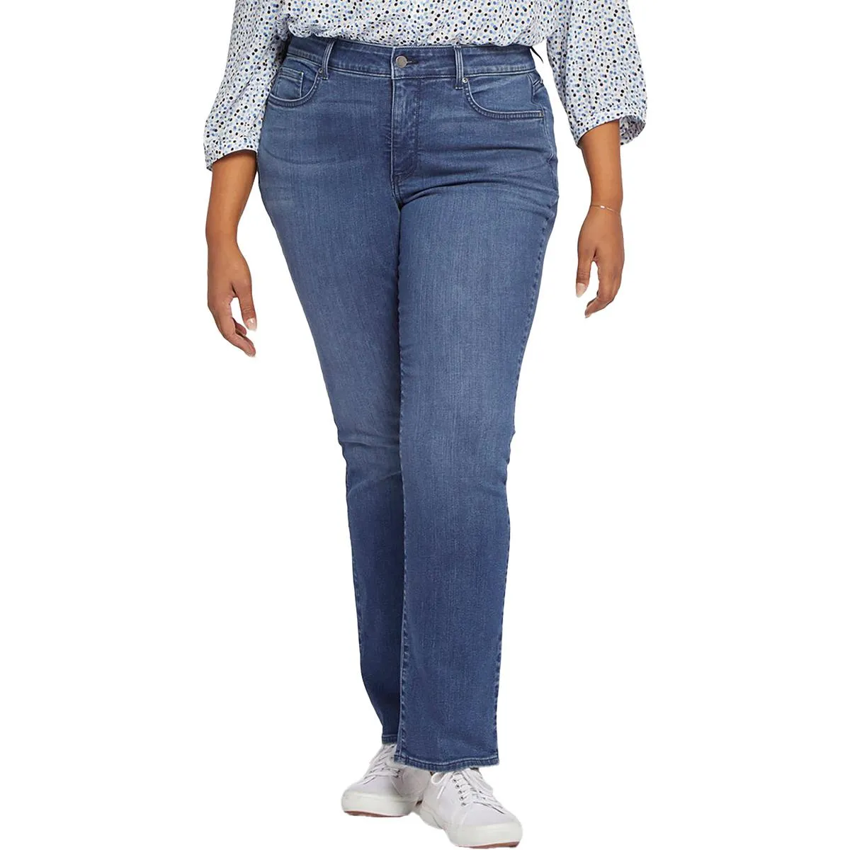 NYDJ Damen Plus Marilyn Tencel Denim Jeans mit geradem Bein