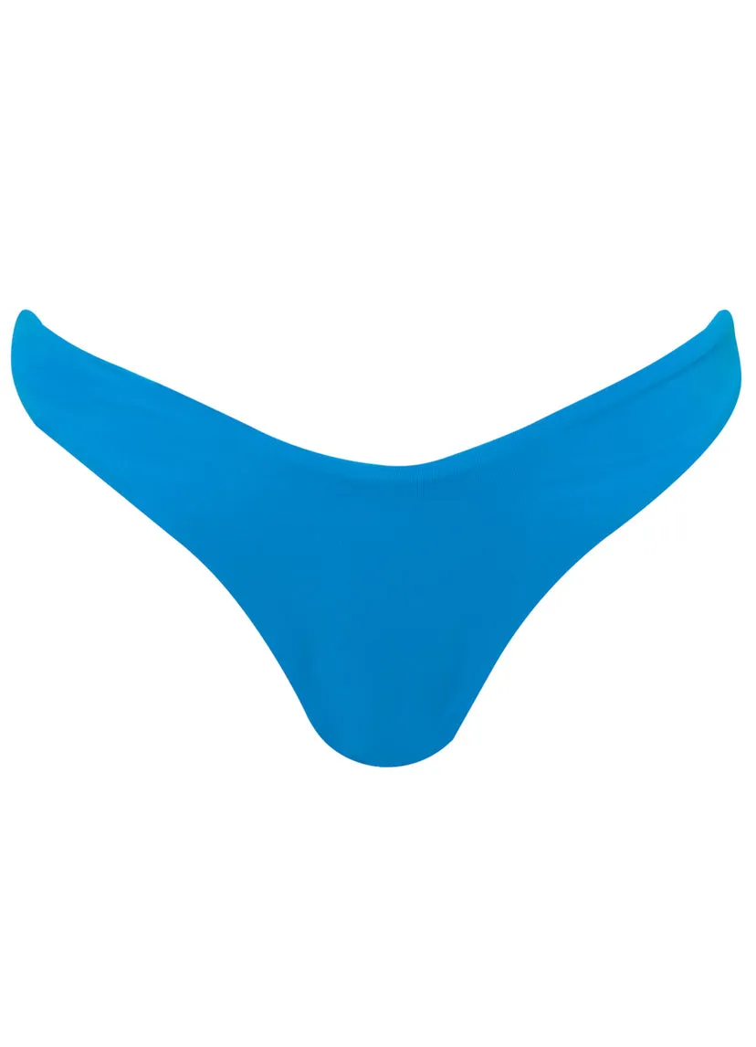Ocean Blue Splendour Regular Rise Dünne Seiten Bikini-Unterteil