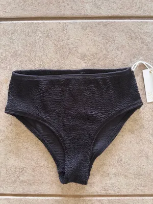 OD Black Krinkle High-Waist Bikini-Unterteil