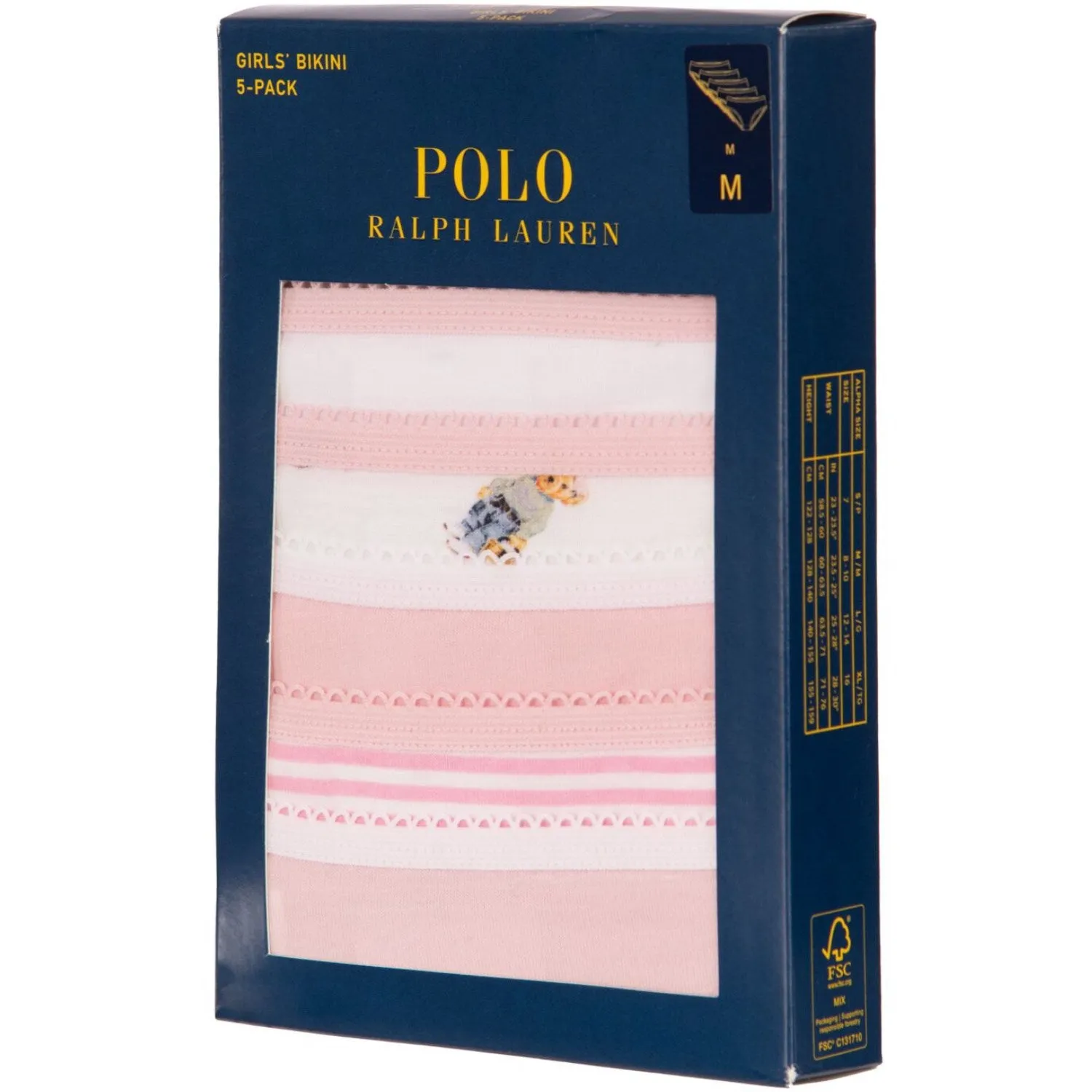 Polo Ralph Lauren 5er-Pack Bikini-Slip mit Hauch von Rosa